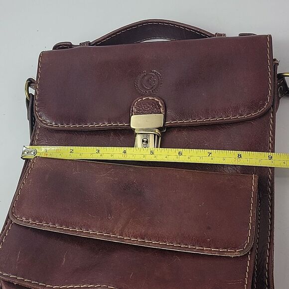 CHIARUGI Genuine Leather Men's Messenger Crossbody Bag - Picture 13 of 14